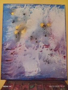 Peinture intuitive abstraite tons clairs création énergétique Marie-Pierre Bonnet