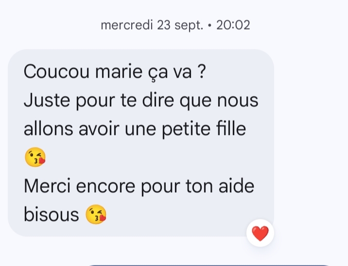 Naissance prévue pour début d'année